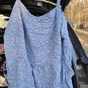 Old Navy Blue Floral Jumpsuit